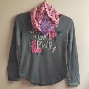New Girl's 14/16 Love @ First Sight Top/Scarf Set